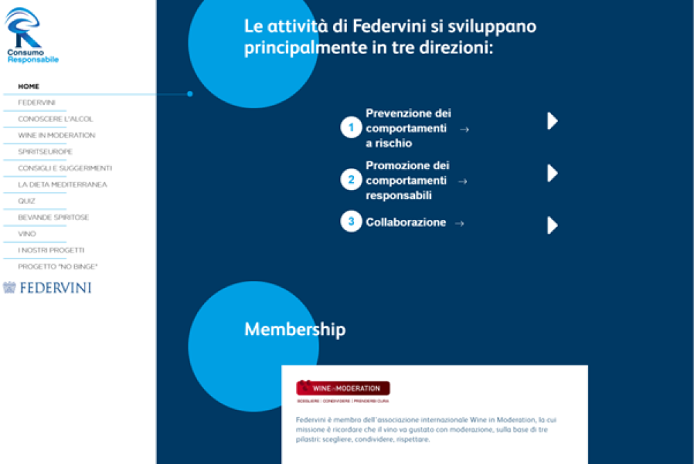 Federvini champions Responsible Drinking with dedicated web portal