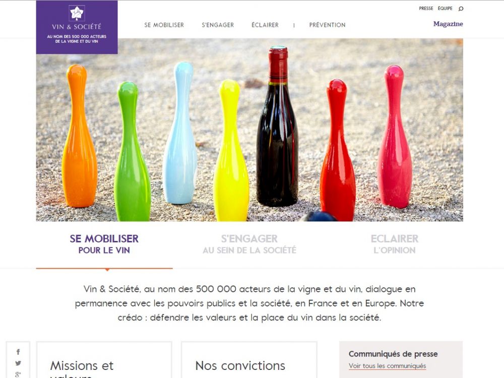 New website for Vin et Société